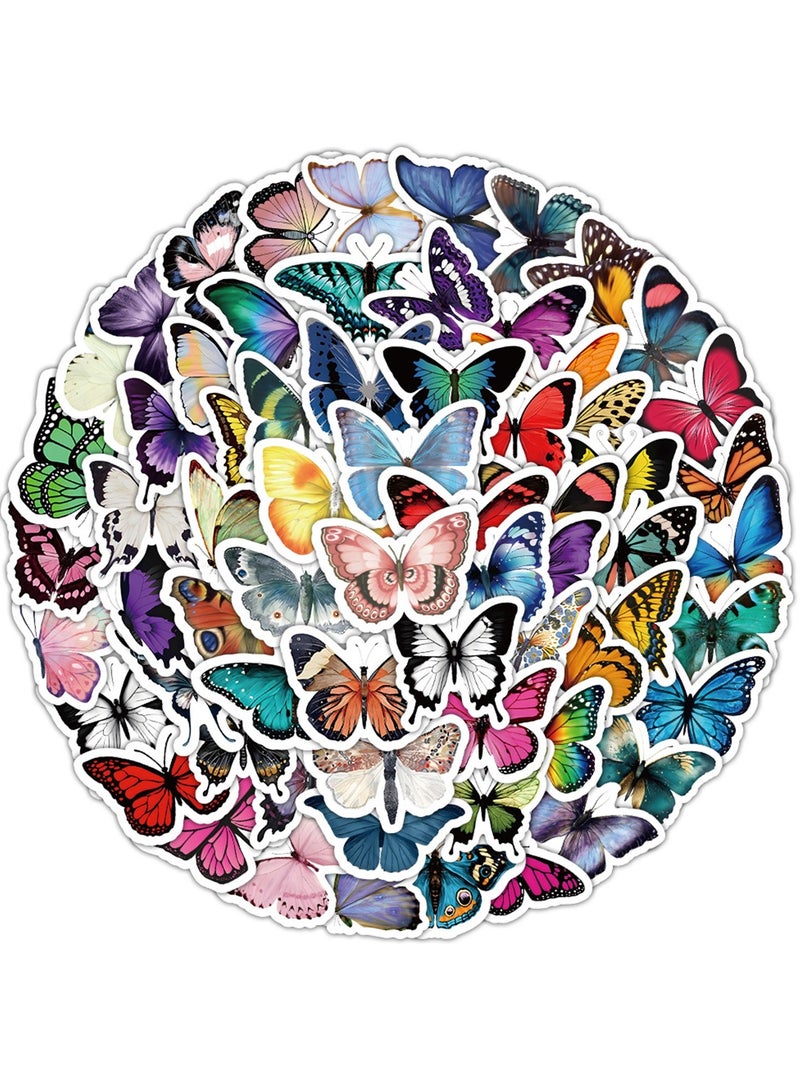 100 PCS Butterfly Stickers Pack, Colorful Lovely Waterproof Stickers for Laptop, Scrapbook, Window, Butterfly Stickers for Water Bottle, Envelope, Gift for Teens, Adults - Image 4