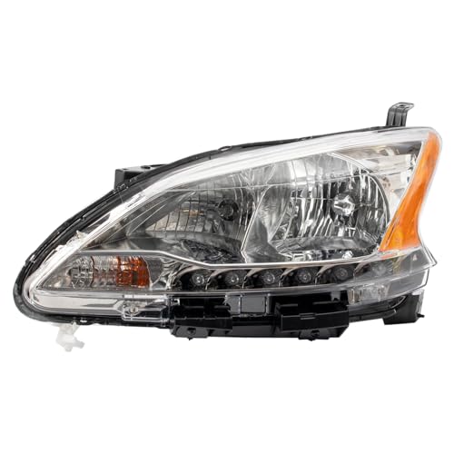 TRQ Driver Side Headlight Assembly Compatible with 2013-2015 Nissan Sentra NI2502216 - Image 1
