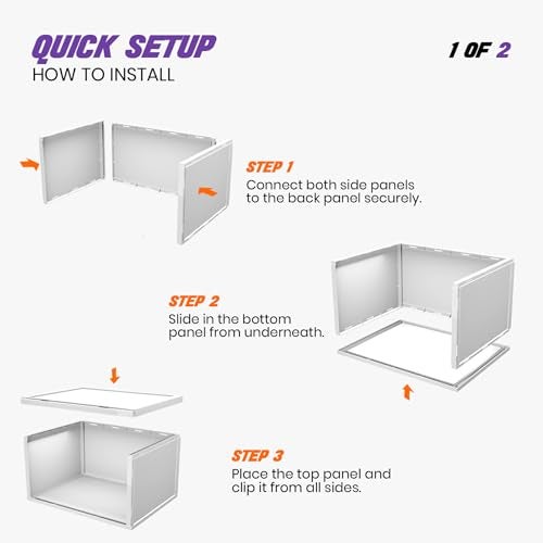 SNEAKARE Stackable Shoe Storage Box | Heavy Duty Plastic Sneaker Crate with Magnetic Door | Shoe Organizer for Men & Women | Fits Upto UK 14 | Durable Shoe Storage Box White Pack of-2 - Image 4