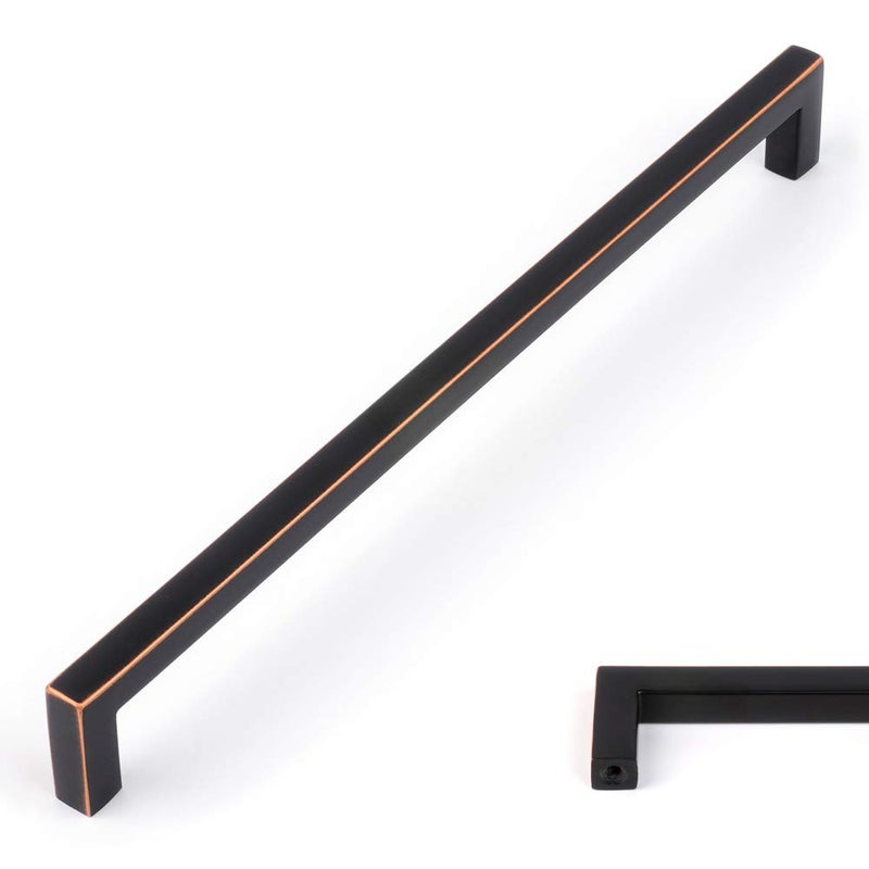 KOOFIZO Solid Square Bar Cabinet Handle Oil Rubbed Bronze Furniture Pull 76 Inch192mm Screwhole Distance 10Pack for Kitchen Cupboard Door Bedroom Dresser Drawer Bathroom Hardware - Image 2