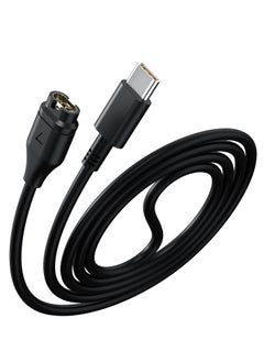 KASTWAVE Charger Cable for Garmin Watches Fenix7 5x 6 6x 6s Pro, Etc., Type C Interface Charging Cable 1m Long Universal Portable Replacement Watch Data Cable (black)  - Image 1
