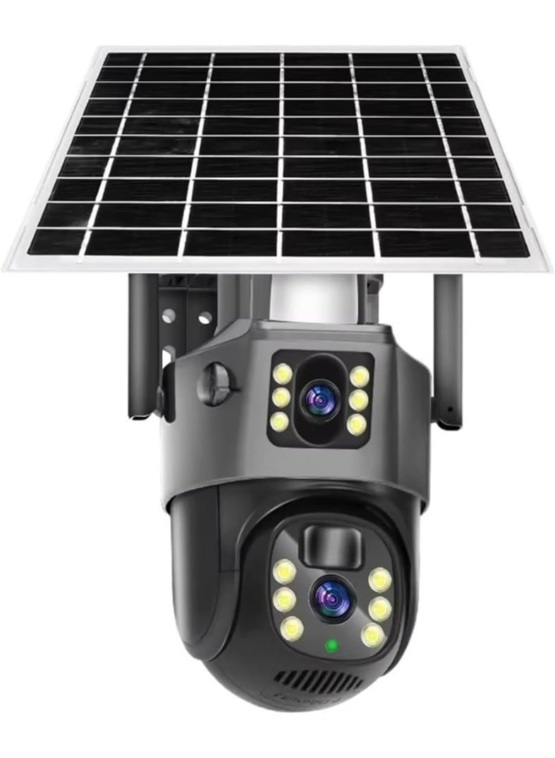 CRONY VCS09 WIFI LTE Solar Security Camera Outdoor Wireless PTZ Camera, 4MP 1080P HD Surveillance Camera, 8000mAh Rechargeable Battery, 355° Pan 90° Tilt, Human Tracking, Two-Way Audio, IP66 Waterproof, V380 PRO APP, TF & Cloud Storage