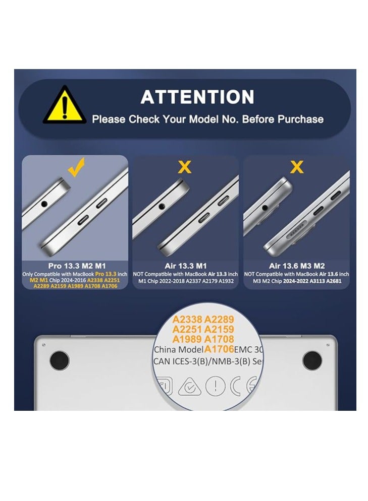 MOSISO Hard Case for MacBook Pro 13 Inch – Compatible 2023–2016 M2/M1 A2338/A2251/A2289/A2159/A1989/A1708/A1706 – Watercolor Marble Protective Cover - Image 2