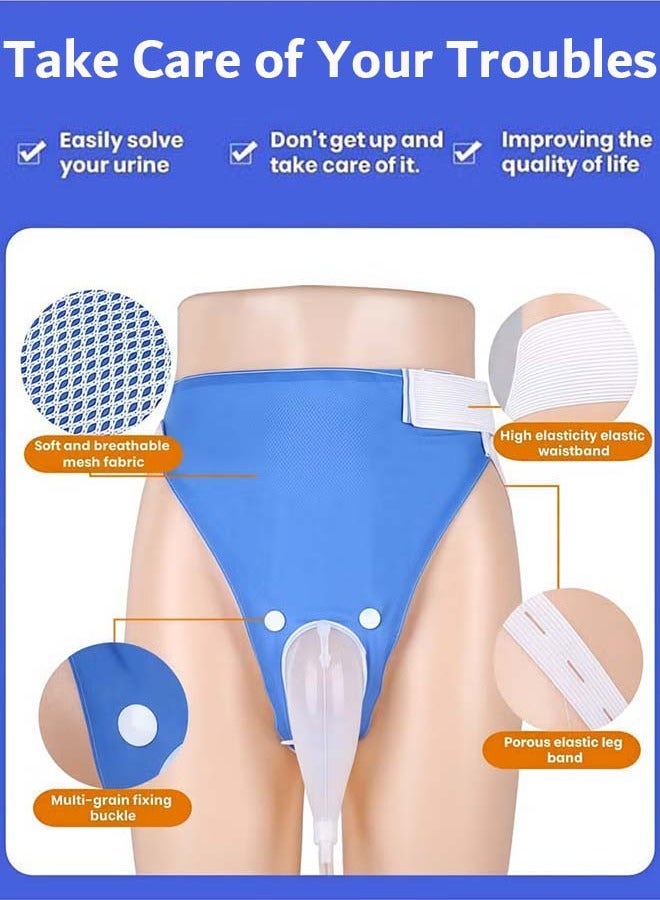 Generic Reusable Silicone Urine Collector with Portable Wearable Urinary Drainage Bag System Wearable Washable Urinal Collector for Old Men while Sleeping Bed Patients for Elderly Men  - Image 2