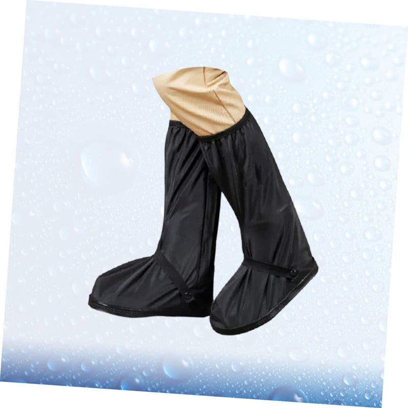 أغطية أحذية عالية قابلة لإعادة الاستخدام مقاومة للماء ومضادة للانزلاق لركوب الدراجات في الهواء الطلق وركوب الخيل - Image 3