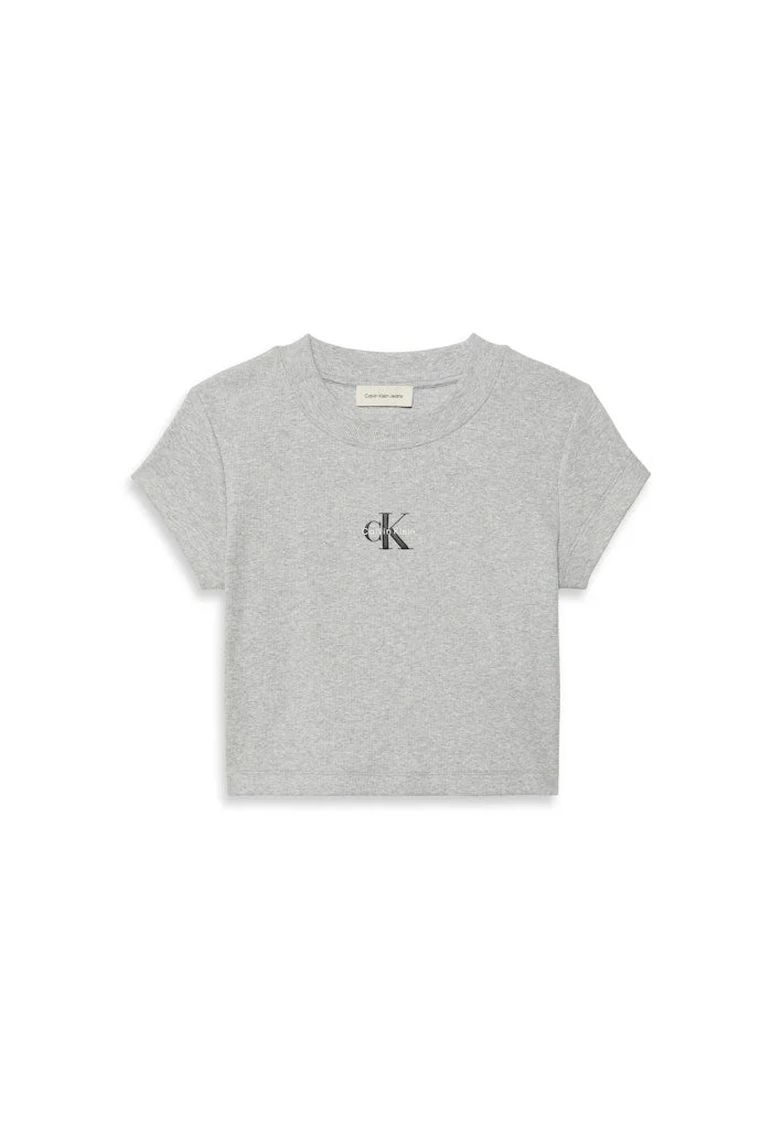 Calvin Klein Jeans  Monologo Baby Rib T-Shirt for Women | Best Price UAE