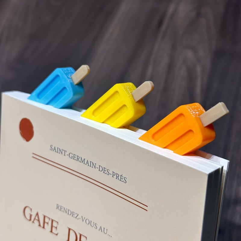 2 Random Colors Fun Ice Cream Cone Bookmark Set Non Slip Page Markers For Books Journals Office Use Cute Ice Cream Design Gifts For Book Lovers Students Professionals - Image 5