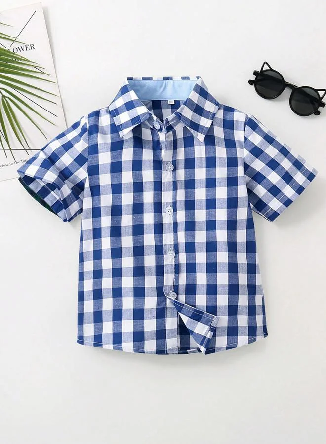 تايك تو بلوزة بأكمام قصيرة كاروهات