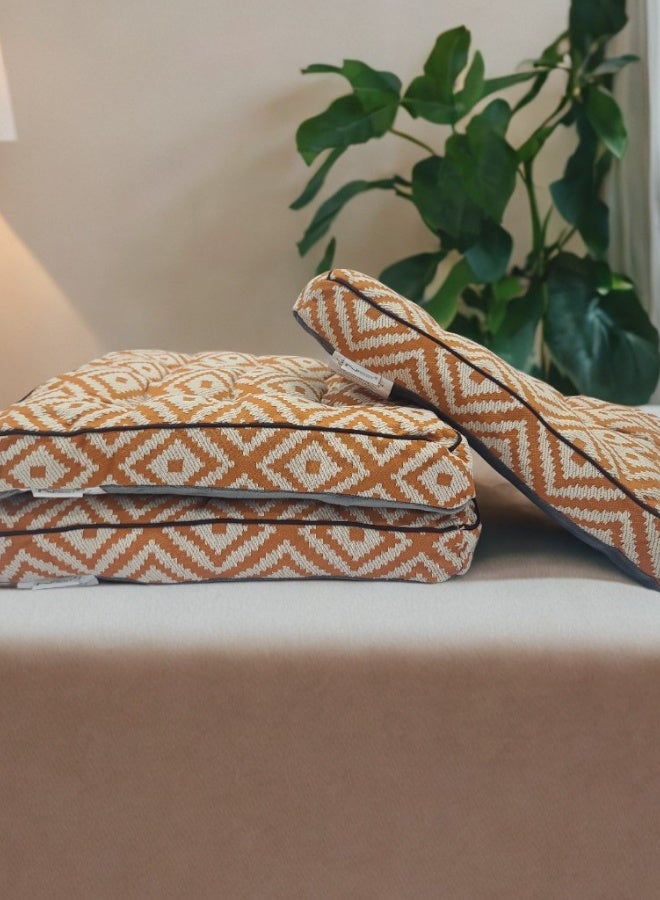 Inrest Home Chair Cushion Light Beige And Orange - INREST 40*40cm - Image 1