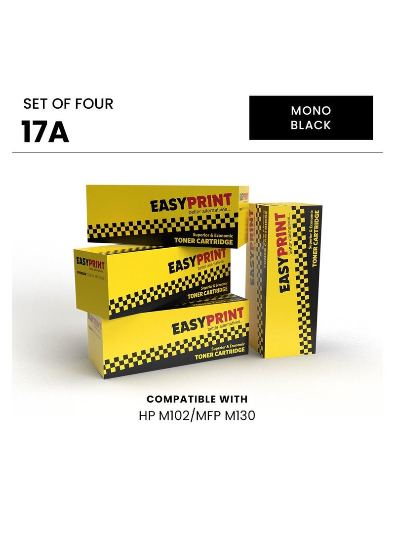 EASY PRINT - 4-Piece 17A Compatible Toner Cartridge - Image 1