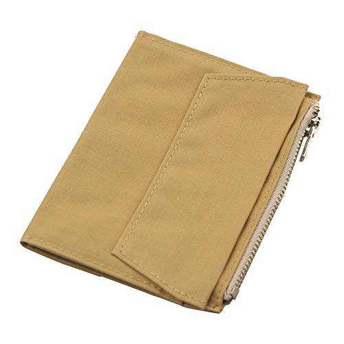 Dwpetzo Canvas Zipper Pouch Refill for Travelers Notebook,Insert Pocket Pack with 2 Elastic Bands TN Accessories Paper Card Holder Storage Bag (Passport Size, Yellow) - Image 2