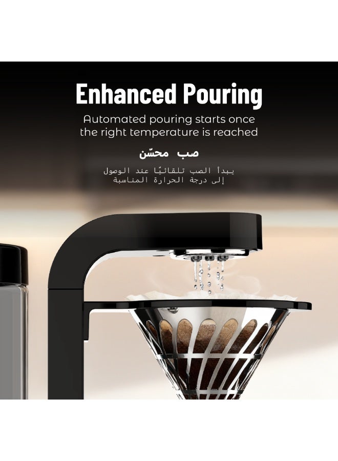 LePRESSO Brew Time Drip Coffee Maker with Multiple Brewing Modes / Stainless Steel Funnel / 250ml Ceramic Cup / 500mL Water Tank / Overheat-Protection / Brew Coffee Machine - Black - Image 4