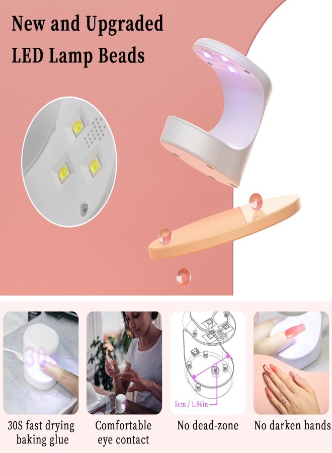 Aiseely Mini UV LED Nail Lamp Gel Polish Nail Dryer UV Gel Curing Lamp USB Nail UV Light LED Therapy Light Nail Art Tools - Image 5