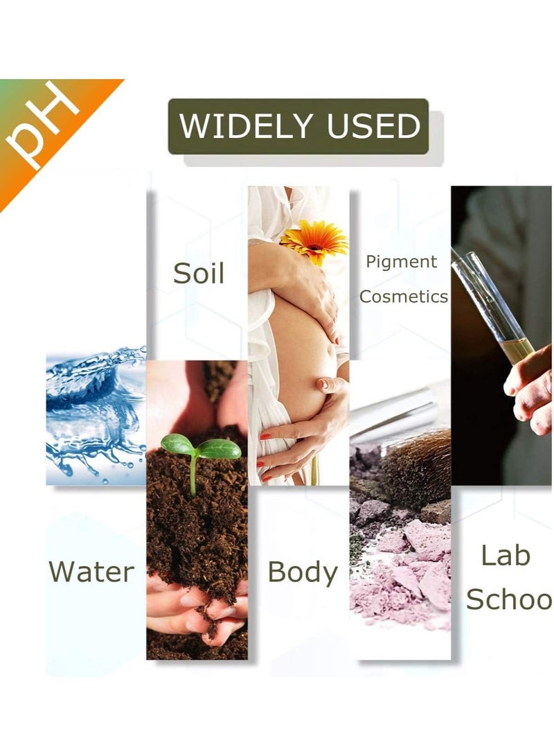 بلولانز ١٦٠ شريطًا متعدد الوظائف لقياس درجة الحموضة بدقة | نطاق واسع للكشف عن الأحماض والقلويات من ١ إلى ١٤، مناسب للمياه/التربة/اللعاب/البول، مع تحليل لوني سريع - Image 5