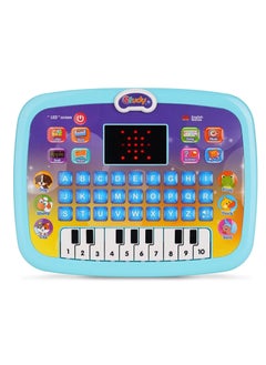 Baby Tablet Toy for 3 Years Old Boys Girls, Educational Learning Toys with Light and Music, Interactive Toy for Alphabet, Animals and Maths (Blue)