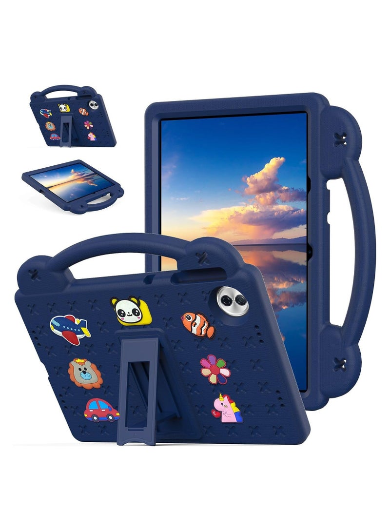 **غطاء لوحي مناسب للأطفال لجهاز Honor Pad 10 12.1 بوصة - يتميز بتصميم مدمج مع حامل ومقبض، غطاء سيليكون صديق للبيئة من EVA قابل للغسل، مقاوم للسقوط والصدمات.**