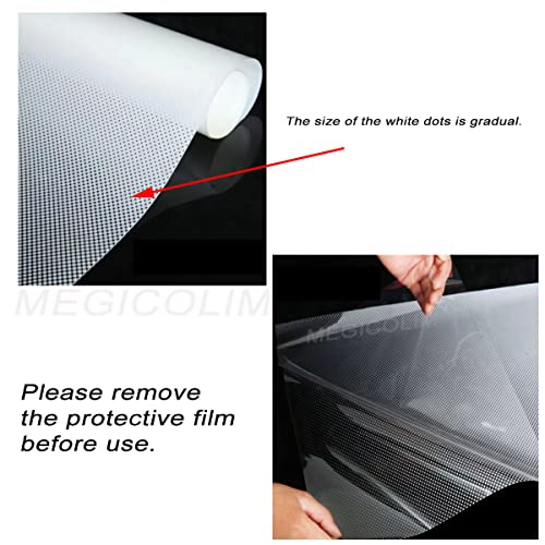 MEGICOLIM Decorative Semi - Privacy Window Film One Way Gradient Dot Patterns Glass Sticker for Home Office Meeting Room, 17.7Inch x 60Inch - Image 3