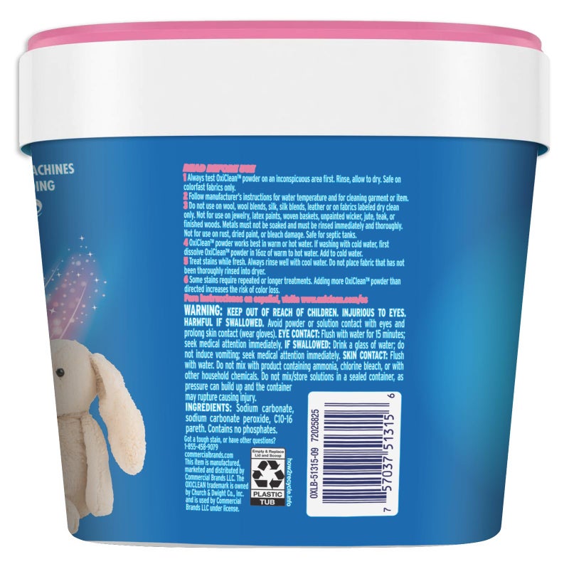 Oxiclean Baby Stain Fighter, Soaker, 3 lb Tub Baby Stain Soaker (2 Pack) - Image 4