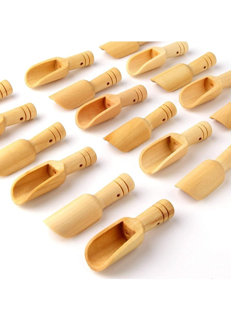 Loquat 8pcs Mini Wooden/Bamboo Spoons for Bath Salts, Tea, Washing Powder, Candy - Image 3
