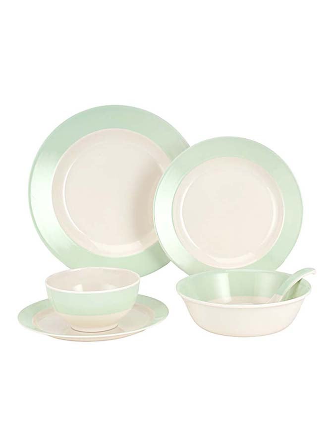 Royalford 32pcs Melamineware Dinner Set RF12511 Includes Deep and Side Plates, Serving and Rice Bowls and Soup Spoons Dishwasher-Safe and Freezer-Friendly Food-Grade Multicolor 3kg - Image 5