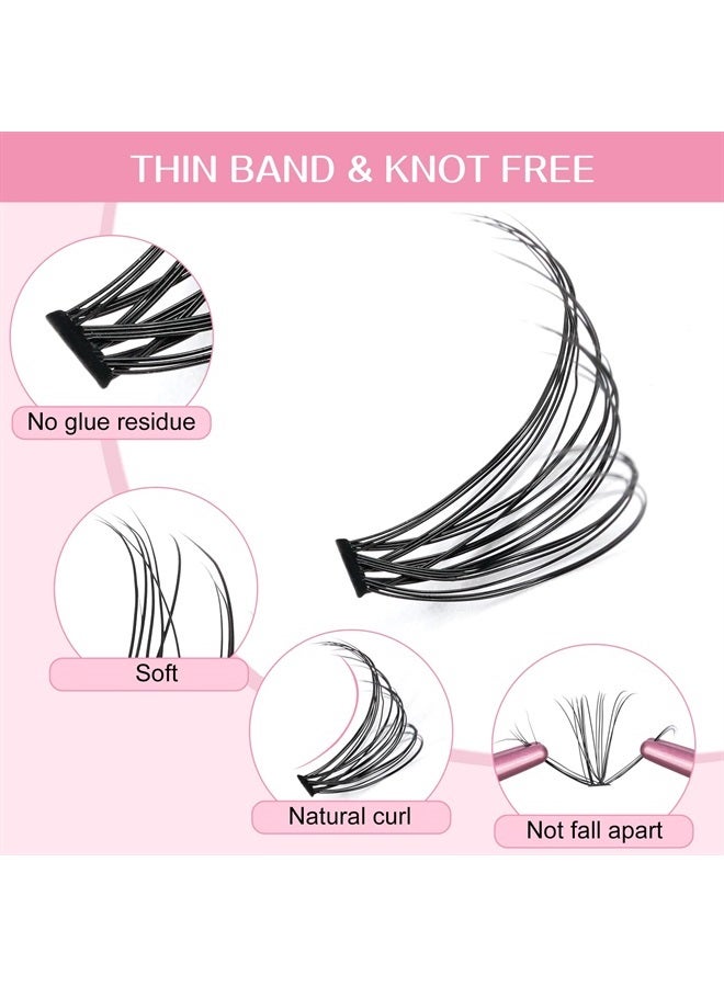 PRO LASHBEAUTY 280 Pcs Individual Lashes 30D-D-0.07-14 Cluster Lashes 10D 20D C D Curl Wispy Lashes Bottom Lashes DIY Lashes At Home（30D-D-0.07-14） - Image 1