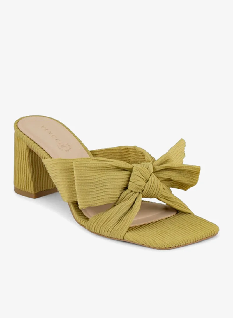 فينتشي صنادل نسائية ذات حزام واحد بكعب متوسط