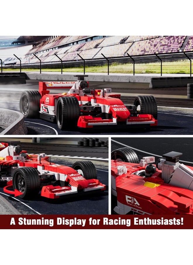 mould king Mould King F1 Car Building Set, 1:12 Scale Formula 1 Model Race Cars, 10035 Car with Spare Tire and Indicator, F1 Blocks Kits for Adults and Boys Kids (1603 Pieces)  - Image 3