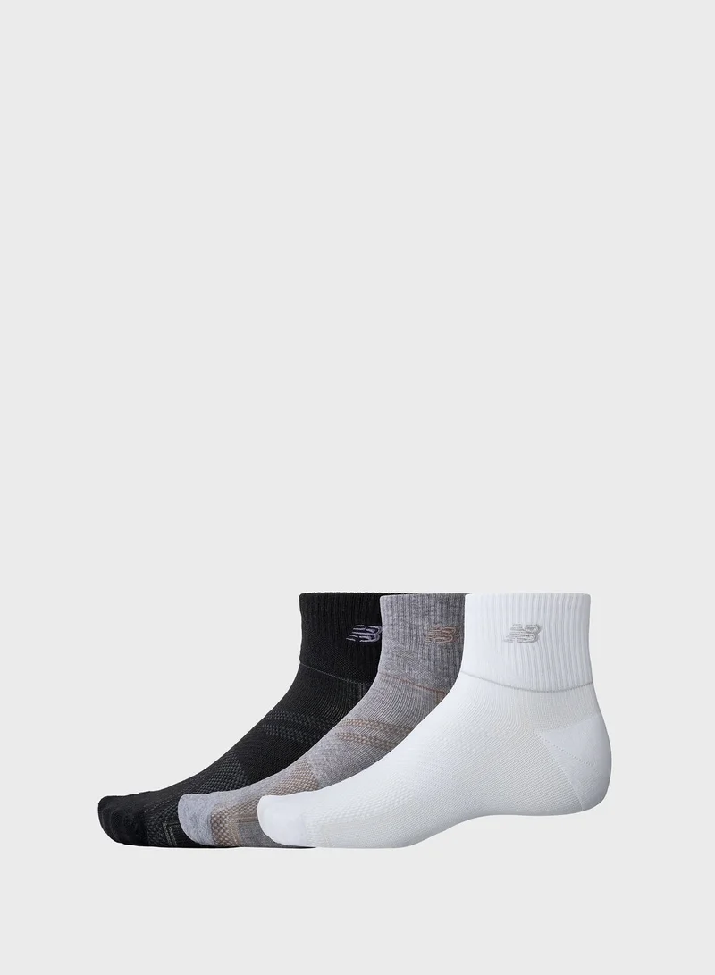 نيو بالانس 3 Pack Running Repreve Ankle Socks