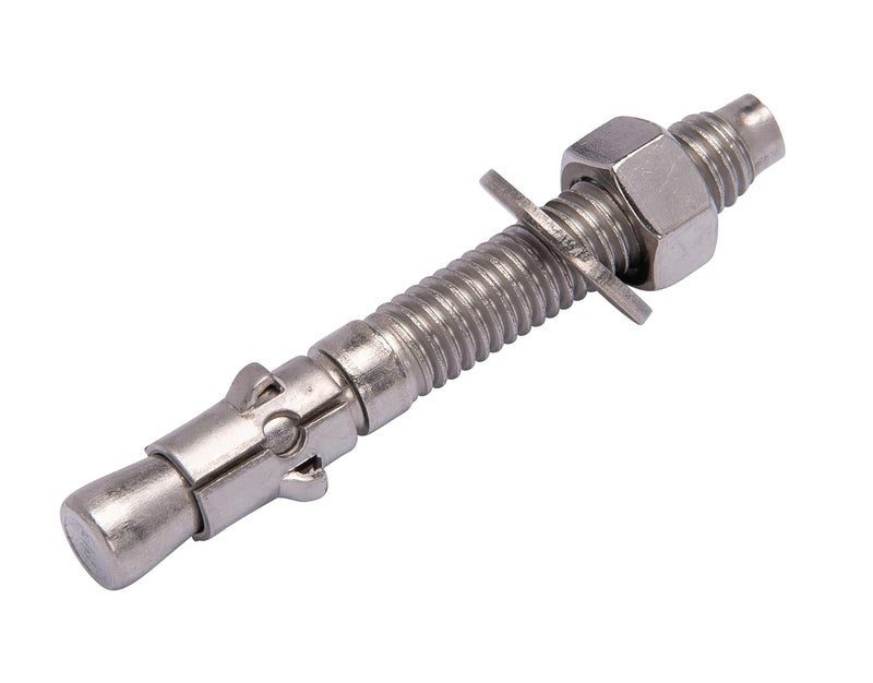 Bolt Dropper Stainless Steel Wedge Anchors - 3/8" x 3" Corrosion Resistant Concrete Fasteners - Commercial Grade Anchor Bolt, Nuts, and Washers Included - Pack of 10 - Image 5