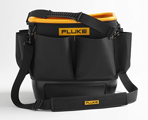 Fluke TB25 Hard Body Oval Tool Bucket Bag with Waterproof Hard Bottom Base and 28 Pockets - Image 3