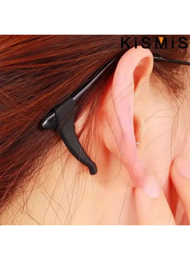 Black Anti Slip Glasses Ear Hooks 5 Pairs Lightweight Soft Frame Leg Fixation Accessories - Image 4