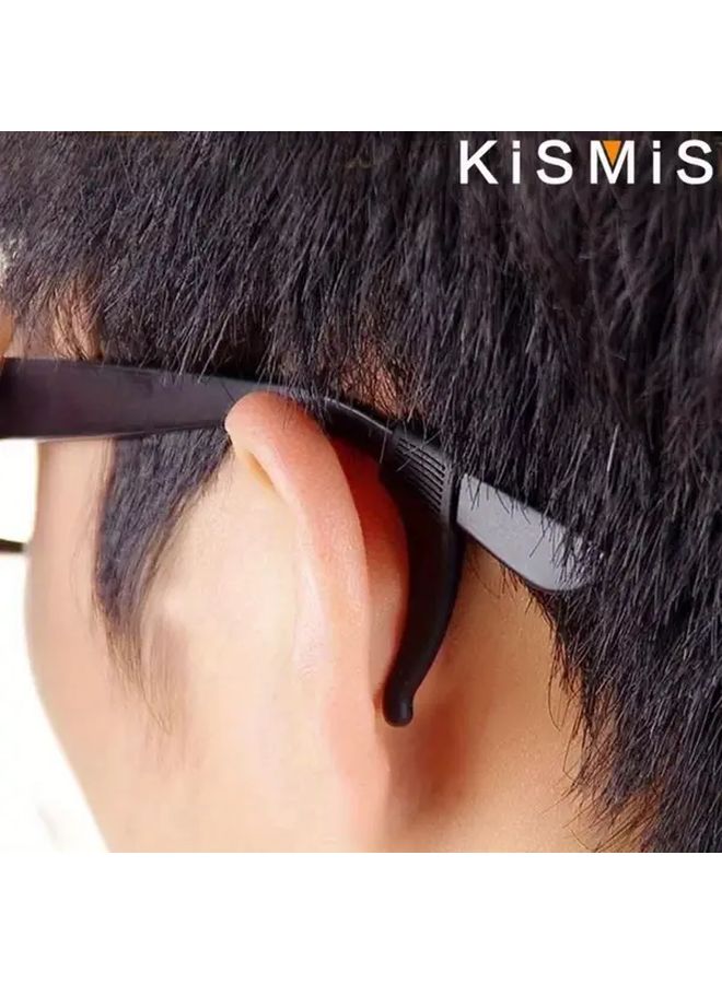 Black Anti Slip Glasses Ear Hooks 5 Pairs Lightweight Soft Frame Leg Fixation Accessories - Image 5