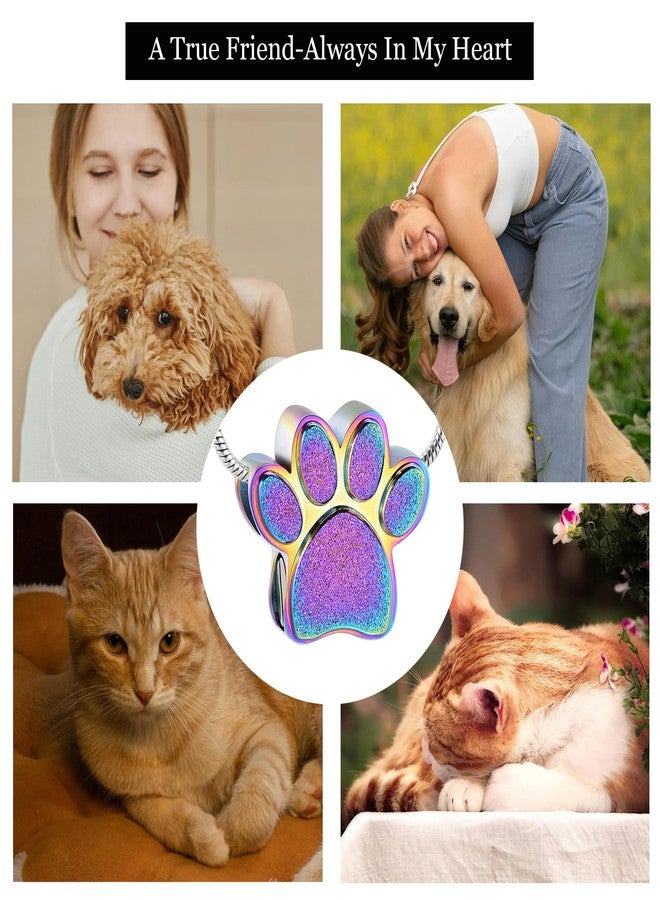 Hearbeingt Pet Cremation Jewelry for Ashes Urn Necklace Paw Print Pet Keepsake Jewelry for Dog's/Cat's Ashes Pendant Memorial Gifts - Image 4
