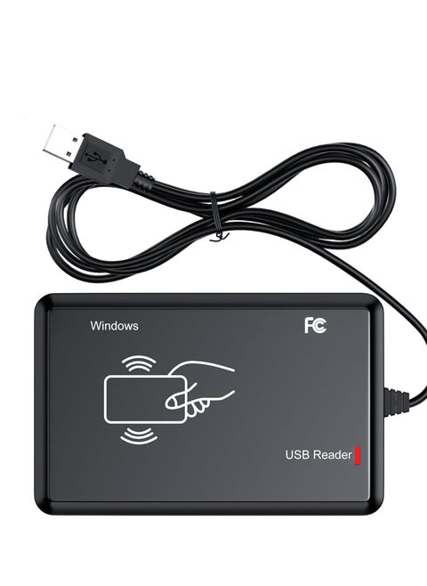 RFID Card Reader, 125KHz/13.56Mhz Dual Frequency RFID Scanner Read 1326 Family Proximity Cards NFC Card, Support ISO14443-A/B Protocol, IC Reader Compatible with iPhone Android Mac OS Type C Port