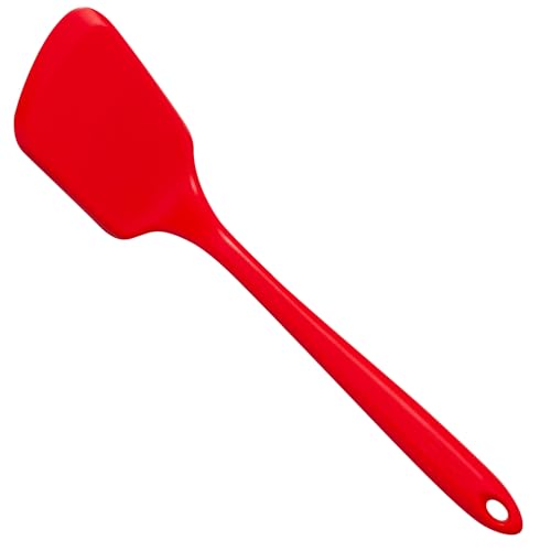 GIR: Get It Right Silicone Kitchen Spatula Turner - Non-Toxic Cooking Utensils for Nonstick Cookware, Cooking and Baking, Mini - 11IN - Red - Image 1