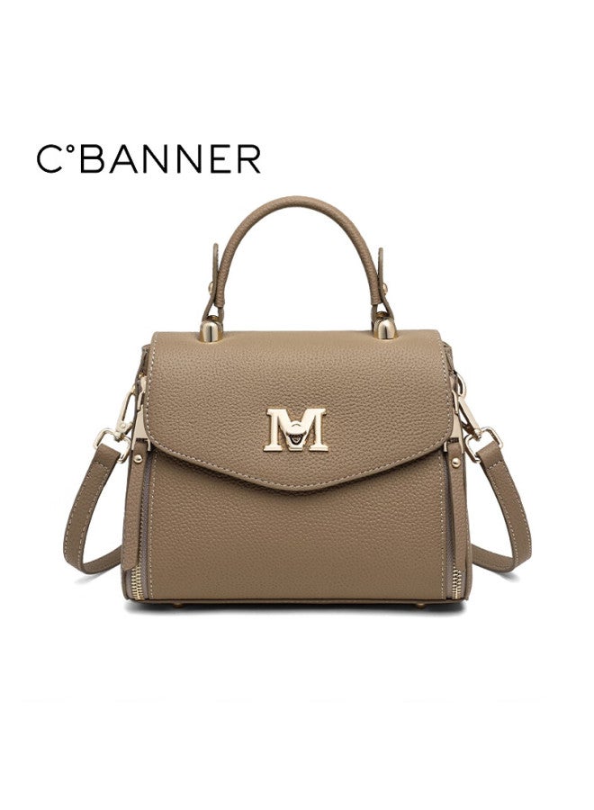 C.banner Women's Handbag, Cowhide Leather Tote Bag, Large Capacity Shoulder Crossbody Bag, Birthday Gift With High-end Feel For Girlfriend Or Wife - Image 4