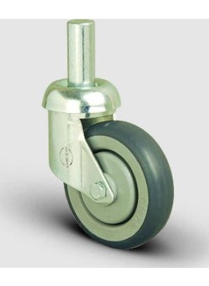 Emes Spherical Pin Connection, Ball Bearing, Rubber Market Cart Wheel Diameter: 100 - Es03 Mbr 100 