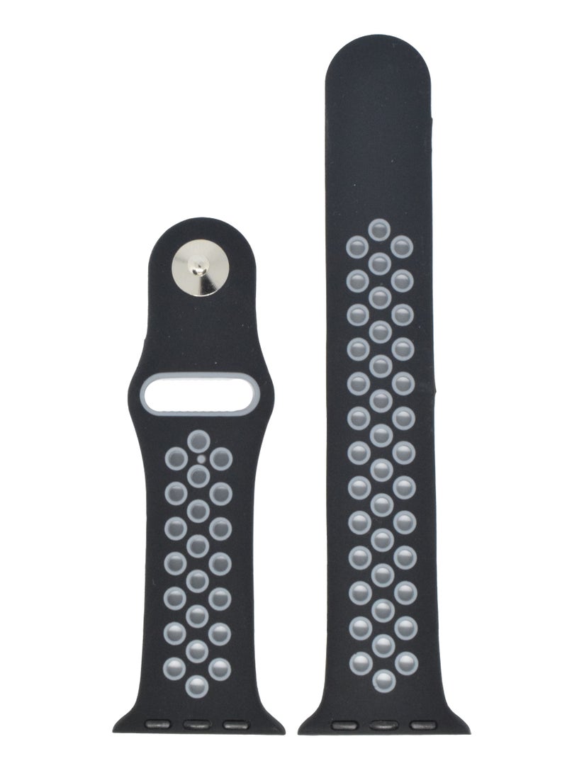 BORTONY Universal 38/40mm Silicone Replacement Watch Strap For Apple Series 6/5/4 - Image 1