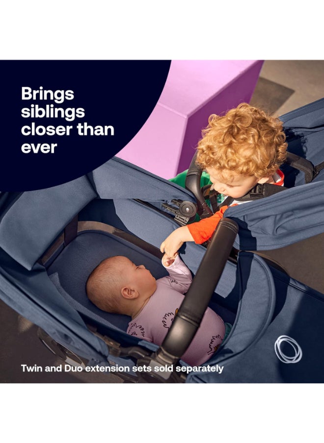 Bugaboo - Donkey 5 Mono Completesingle Stroller Converts To Side - By - Side Double Stroller, Multiple Seat Positionsalu - Midnight Black - Image 1