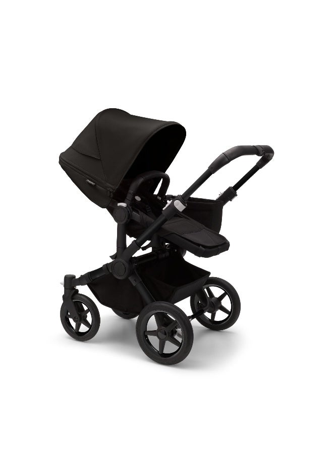 Bugaboo Donkey 5 Mono Complete - Single Stroller Converts to Side-by-Side Double Stroller, Multiple Seat Positions - Black/Midnight Black - Image 1