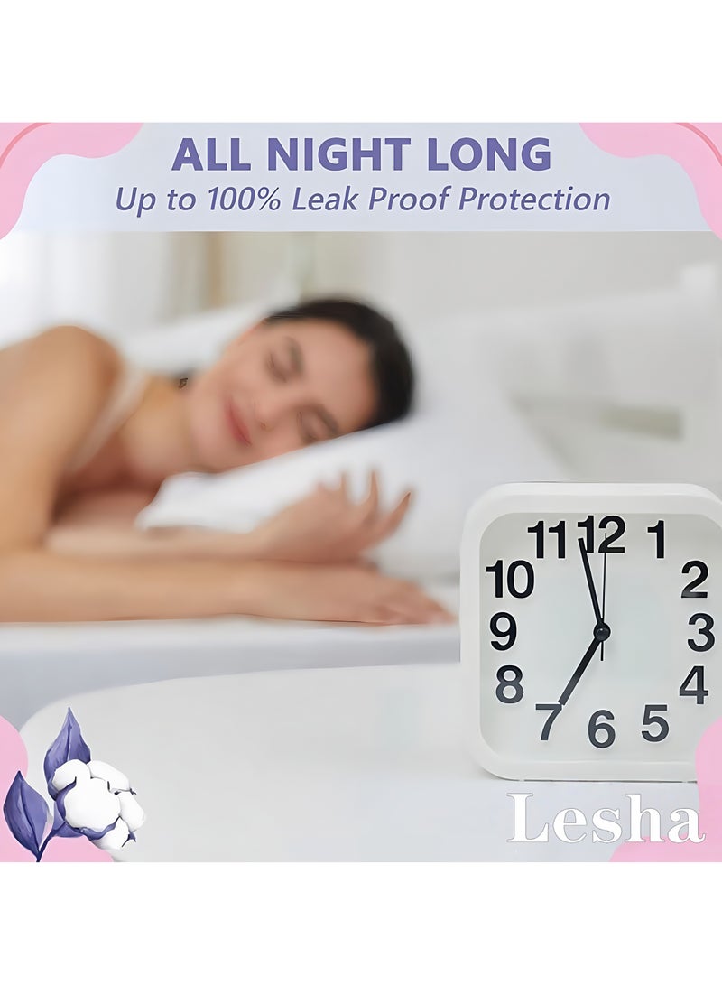 Lesha Overnight Period Panties (10 Count, Medium-Large/X-Large), High Absorbency Cotton Covered Overnight Comfort, Discreet and Leakproof for Period, Postpartum, and Incontinence - Image 5