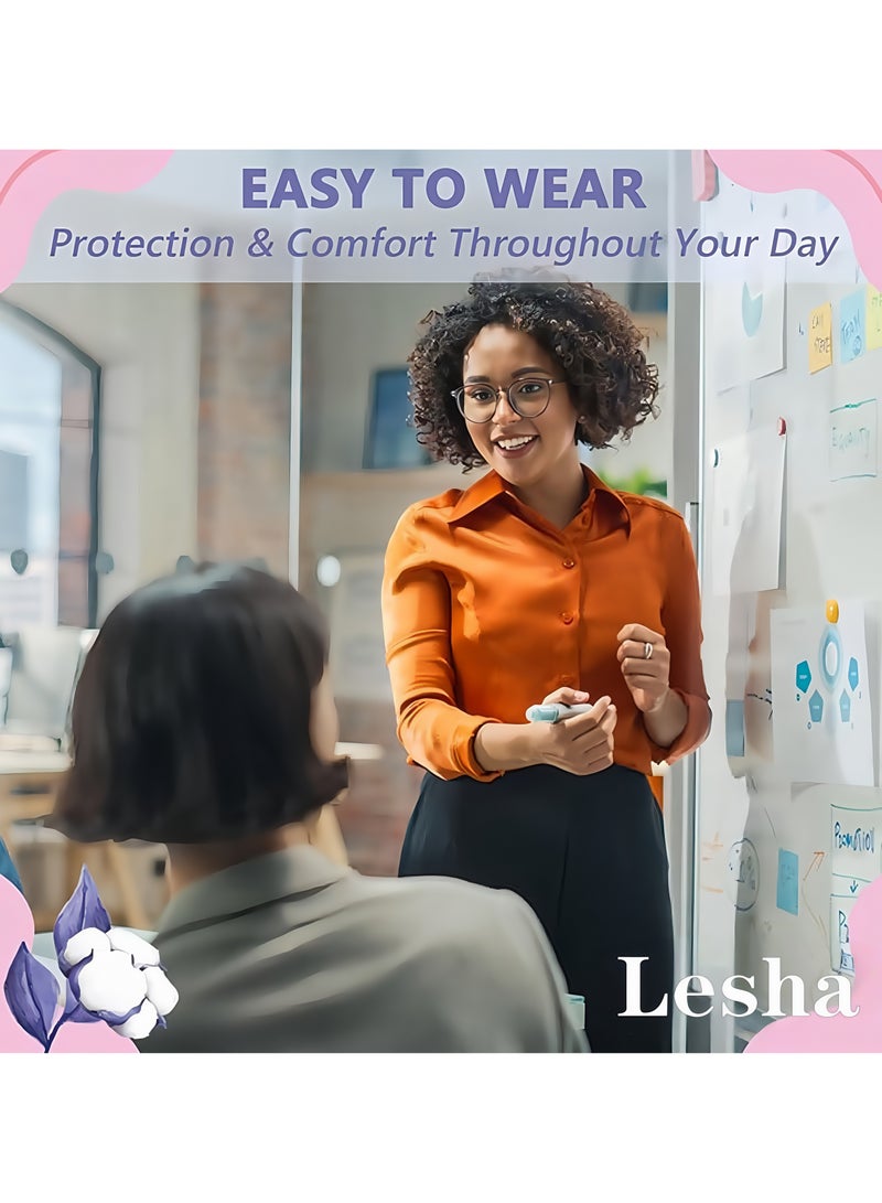 Lesha Overnight Period Panties (10 Count, Medium-Large/X-Large), High Absorbency Cotton Covered Overnight Comfort, Discreet and Leakproof for Period, Postpartum, and Incontinence - Image 4