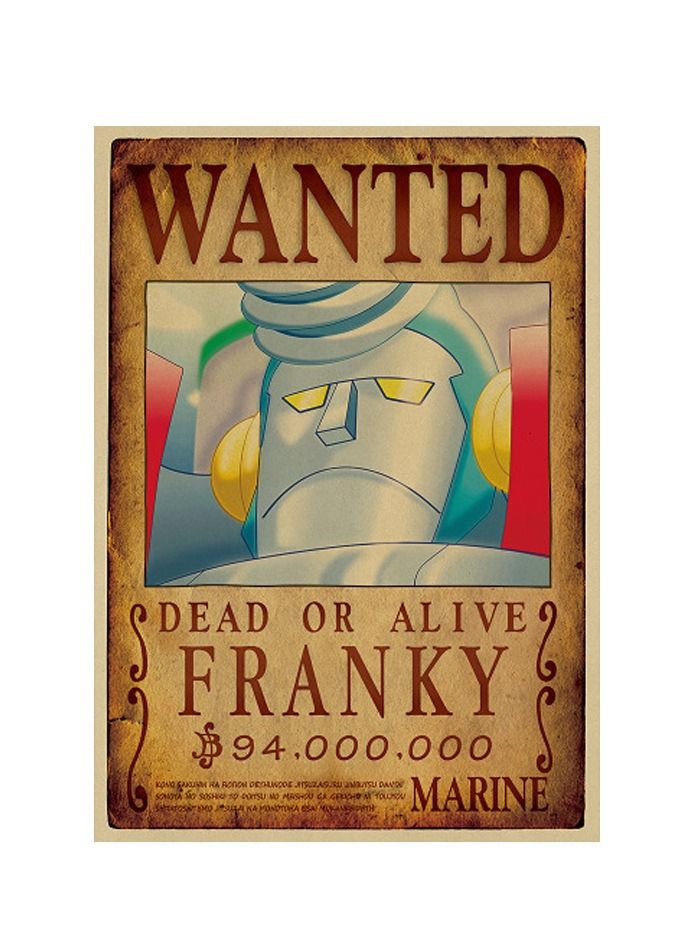 MileMelo Anime FRANKYThemed Poster Brown/Red/Blue 52x36cm 