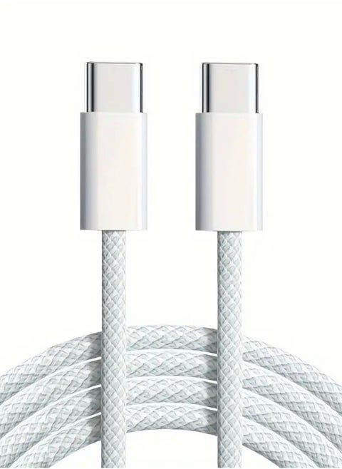 iPhone fabric cable, (USB C to USB C) Type C to Type C, iPhone 15/15Plus/15Pro/15ProMax