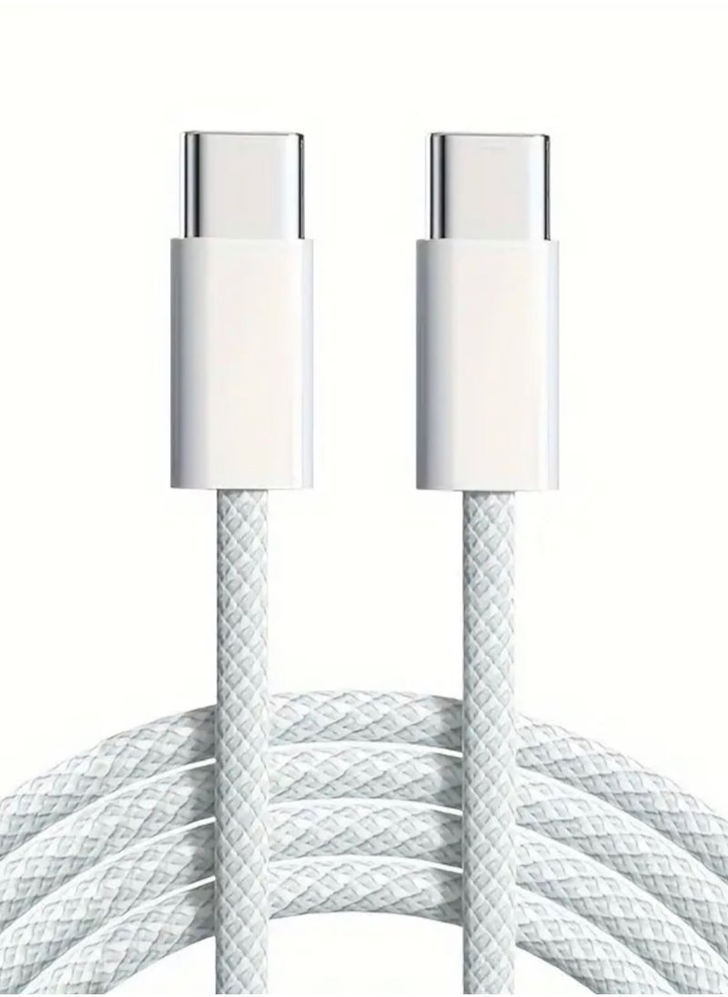 iPhone fabric cable, (USB C to USB C) Type C to Type C, iPhone 15/15Plus/15Pro/15ProMax