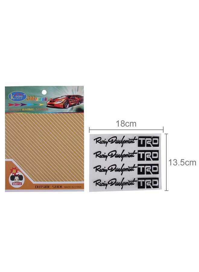 NIBEMINENT 4-Piece 3M Series Car Plastic Reflect Warning Sticker Outside - Image 2