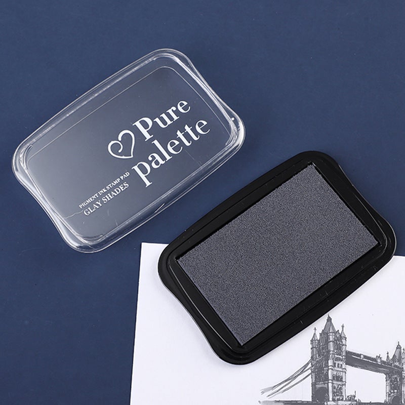 Generic Vintage 12-Color Ink Pad Set for Creative DIY Stationery Retro Grey