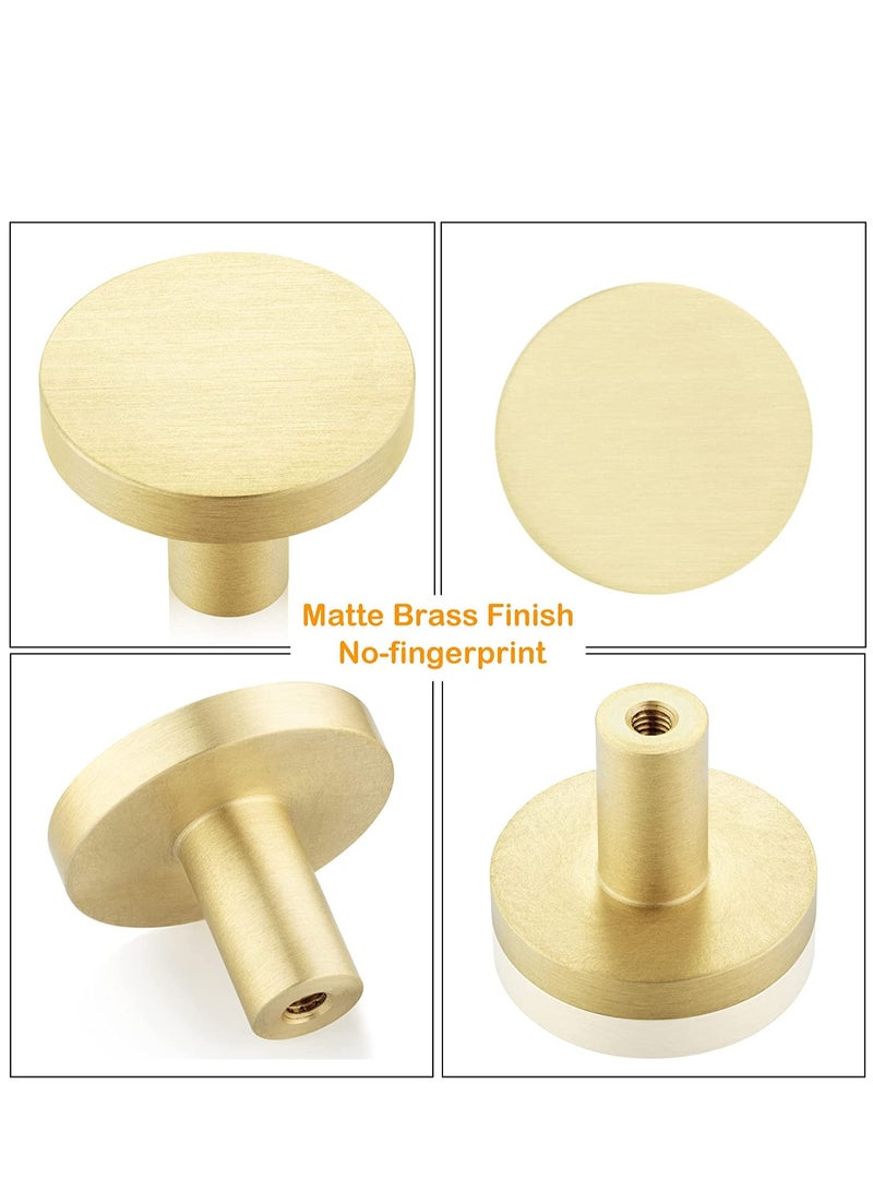 MIXDE 10 Pack Solid Brass Cabinet Knobs Diameter - Image 3