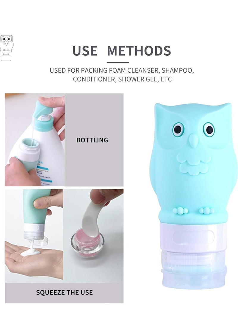 Oasisgalore Leak-Proof Silicone Travel Bottles, 4-Pack 60ml Refillable Squeeze Containers for Shampoo, Lotion.  - Image 2