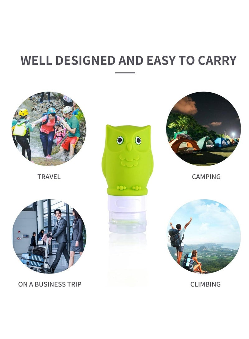 Oasisgalore Leak-Proof Silicone Travel Bottles, 4-Pack 60ml Refillable Squeeze Containers for Shampoo, Lotion.  - Image 5